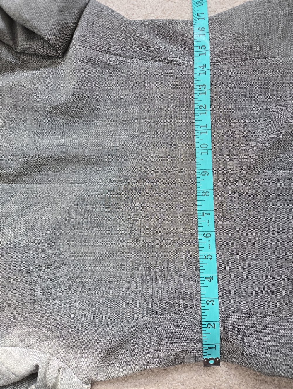 MAX MARA Virgin Wool And Mohair Lightweight Gray Single-Button Blazer. Size 8 - Picture 13 of 14
